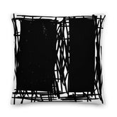 Lucina Black White Scribble Art Decorative Throw Pillow Cushion, Pillow, $ 71.50, A Moment Of Now™